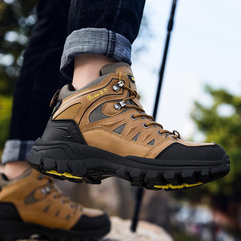 Fashion Fashion Men's Motocross Boots Outdoor Leather Hiking Shoes Men Hunting Work Safty Boots Men's Short Ankle Boots Men Casual Shoes