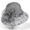 Elegant temperament organza hat women's spring summer bucket hat versatile top hat travel sun hat