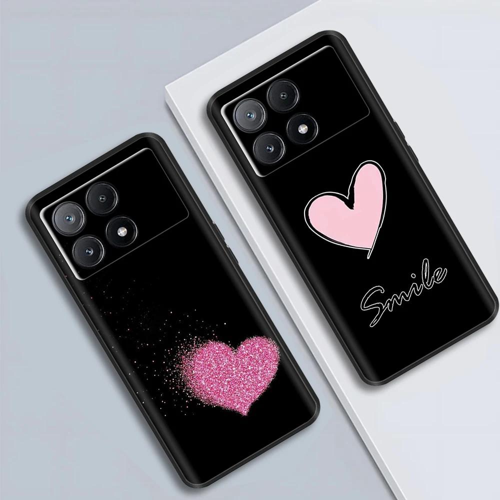 Poco X6 Case Phone Case Lovely Cat Coque Cover For Xiaomi Poco X6 Pro Poco X 6 Pro X6Pro Pocox6 Pro 5G Liquid Silicone Cases