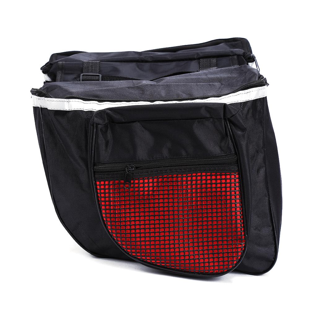 25L Cycling Bicycle Bike Rack Back Rear Seat Tail Carrier Trunk Double Pannier Bag