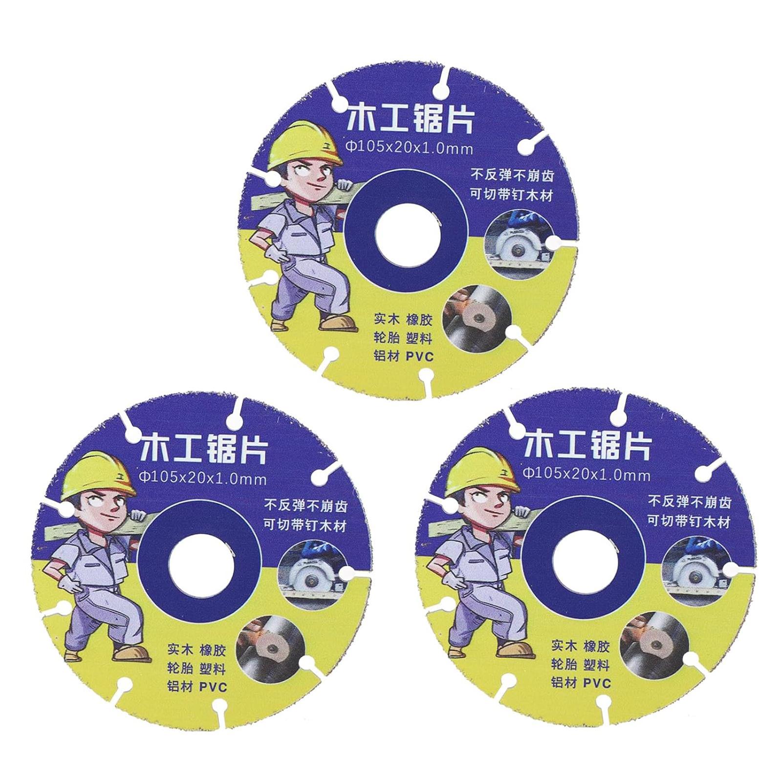 

Набор из 3 дисков для циркулярной пилы для резки дерева, твердосплавный режущий диск, сменный диск для деревообрабатывающей пилы