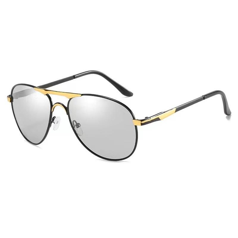 New Polarized Men Pilot Vintage Sun Glasses Photochromic Metal Frame Sunglasses Women Driving Eyewear Goggles Uv400