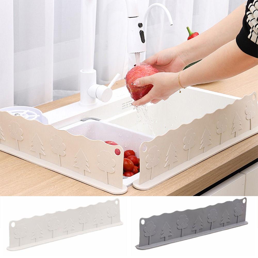 Reusable Sink Splash Guard Flexible Water Blocking Board Kitchen Water Baffle  for Wash Basin