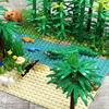 580 stuks Jungle Scène Bouwstenen Set, Tropisch Regenwoud DIY Kit met Basisplaat, Compatibele Stenen voor Kinderen