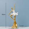 Gold-plating Ballet Dancer Character Statue Desk Decoration Ballerina Artwork Figures Resins Sculpture Room Aesthetic Decor