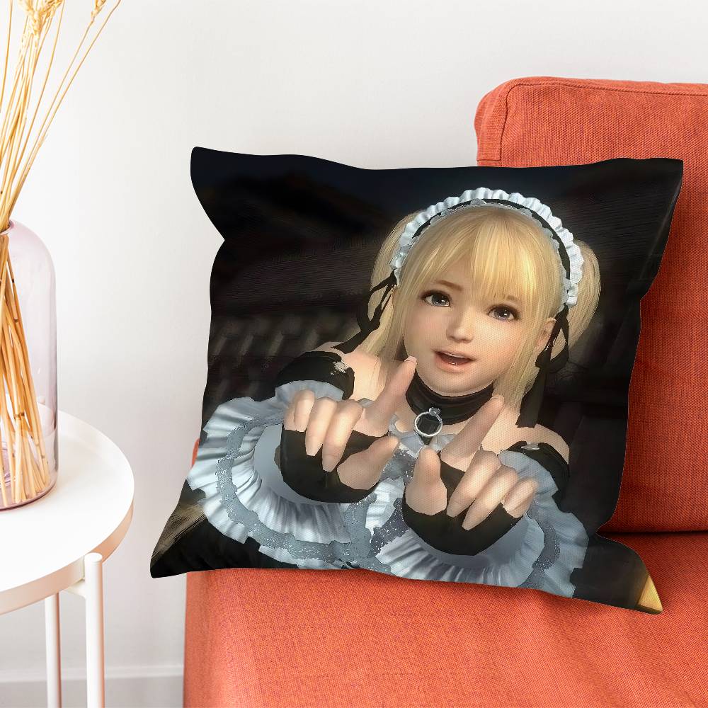 M-Marie Rose D-Dead Or Alive Game Pillow Case Plush Fabric Soft Double-Sided Printed Sofa Warm Winter Home Gift Cushion Cover