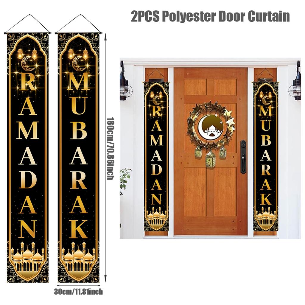Eid Mubarak Door Banner Ramadan Decoration For Home Islamic Muslim Party Decor Eid Al Adha Gifts Ramadan Kareem Mubarak Banner