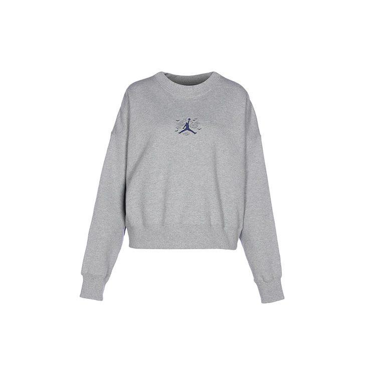 Jordan Sweatshirts Women's Gray Crew Neck Moderate Other DQ0864-063