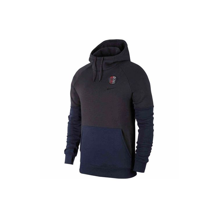 Nike Paris Saint-Germain Fleece Pullover Hoodie  Black/Blue  AT4421-080 S