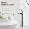 Modern Zinc Alloy Basin Faucet Hot Cold Single Handle Bathroom Sink Mixer Tap Chrome Gold Gunmetal Factory  ODM