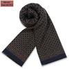Men's Pure Gray Plaid Wool Blend Winter Scarf - Thick and Warm