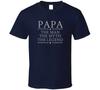 Papa Man Myth Legend Navy with Grey T Shirt Mens Womens Tees Top