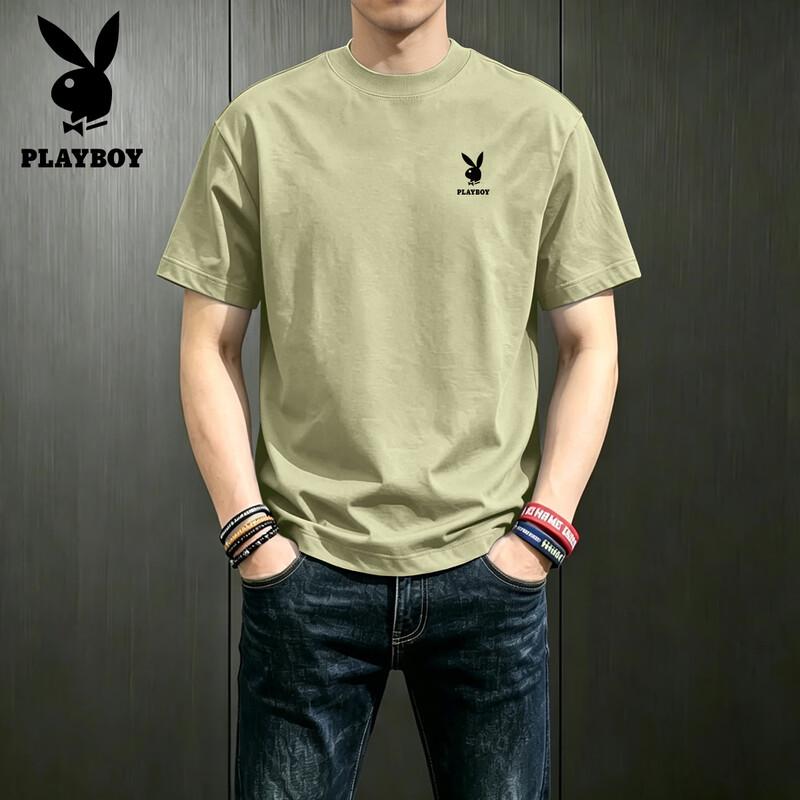 PLAYBOY Men's Pure Cotton Short Sleeve T-Shirt