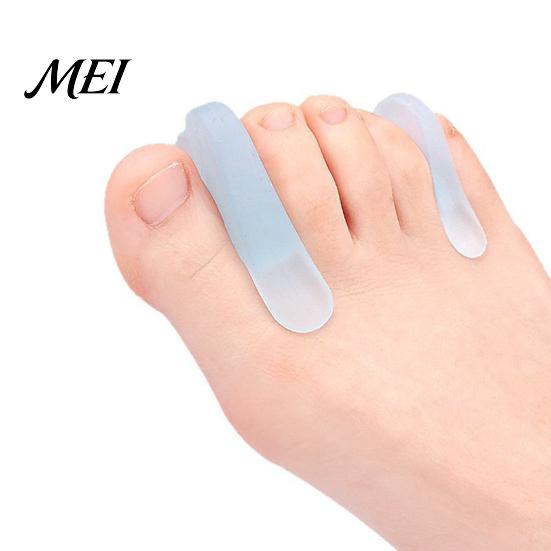 Flexible Toe Spacer 2PCS Gel Separator, Soft Flared Spreader Straightener, Ultra-Thin Non-Slip A-shaped Separator Comfortable Bunion Corrector,