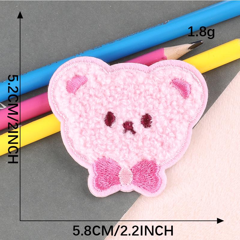 Self-Adhesive Cartoon Bear Embroidery Patch for DIY Scrapbook
