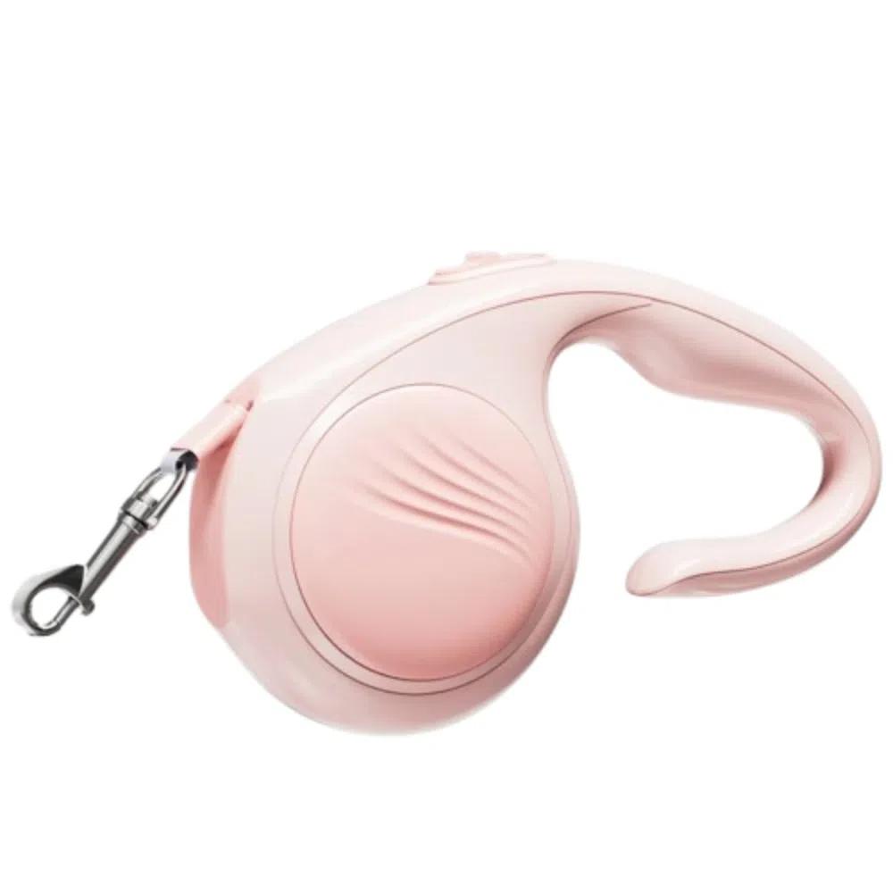 

Автоматическая втягивающаяся собачья веревка, ручная собачья цепь, прочный поводок для средних и маленьких собак розовый