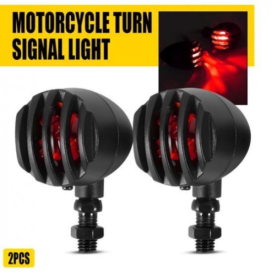 

OOH Universal Motorcycle Turn Signal Light Red Halogen for Honda Yamaha Kawasaki