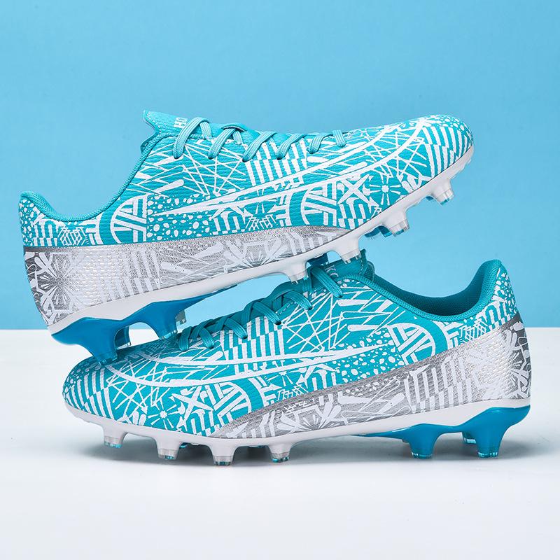 Kids' Long Spike Low-Top Soccer Shoes for Turf - Ideal for Elementary Students