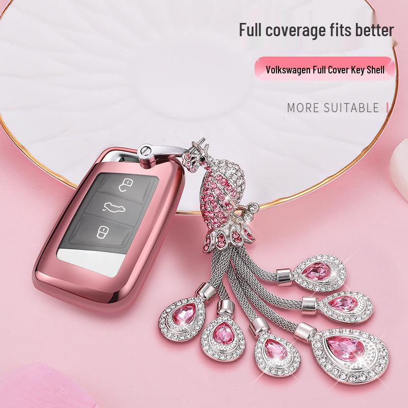 Volkswagen Key Case for Lavida, Passat, Bora, Sagitar, Tiguan, Jetta, POLO - Shell, Buckle, and Bag