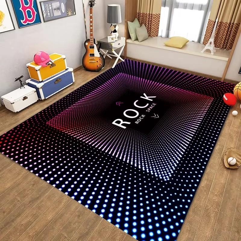 Elektronische Trommelmatte Kinderteppich Wohnzimmer Couchtischmatte Schlafzimmerteppich Regal Trommeltür Matte Haus Rutschfeste Matte