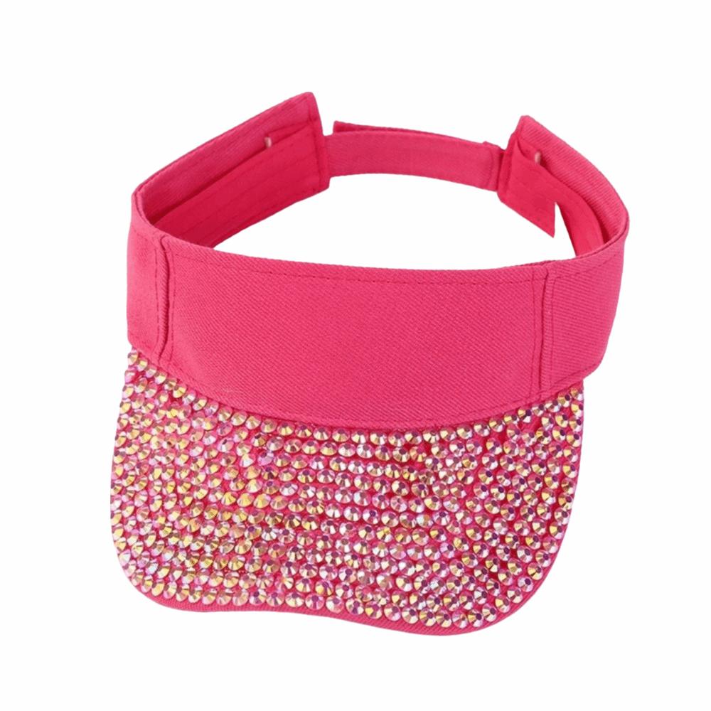 Candy Colored Sunshade Cap Breathable Diamond Encrusted Hat Fashionable Sun Hat Beach
