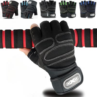 Guanti Fitness Mezze Dita Polsino Sportivo Manubri Ciclismo Allenamento Esercizio Antiscivolo Guanto da Allenamento Ciclismo per Uomo Donna