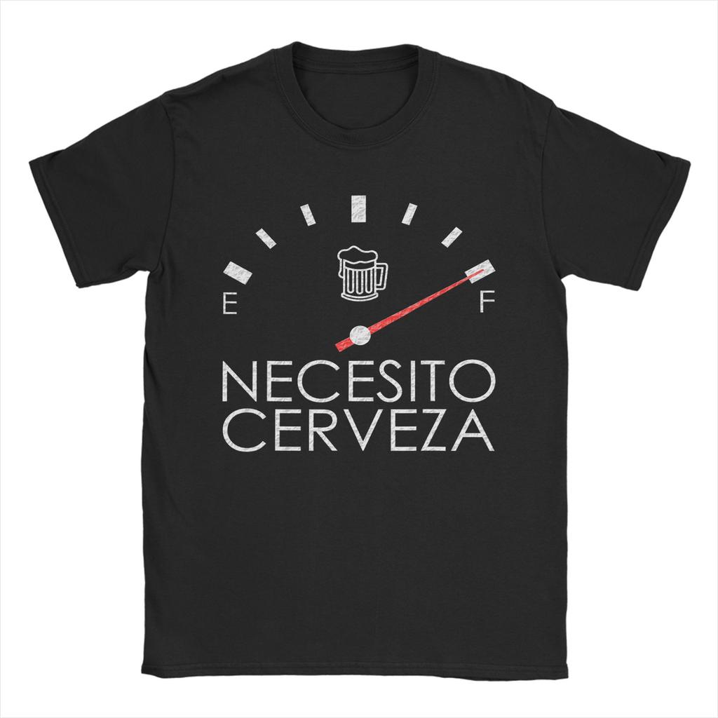 Necesito Cerveza Funny Quote Saying Spanish Beer Lover T Shirt Summer Cotton T Shirts For Couple Trendy Cool Print Tees
