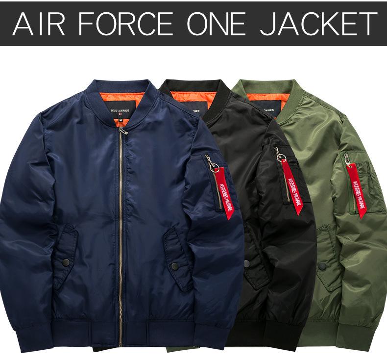 Men's Plus Size Cotton Jacket - Autumn/Winter MA Aviator Style (6XL)