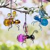 Flying Insects Lamp Solar Powered Hanging Bug Light Metal Hanging Garden Bug Light Ornament for Outside Lawn Decor Camping