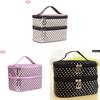Borsa per Trucco Organizzatore Portatile da Viaggio con Doppia Cerniera per Uso Quotidiano da Donna