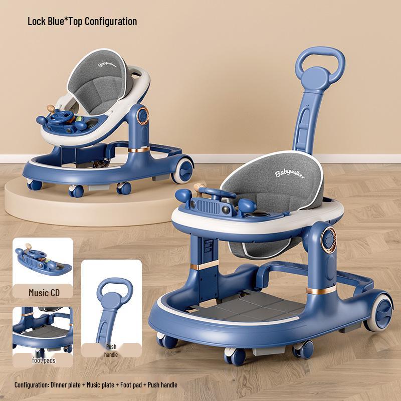 Two-in-One Baby Walker & Learning Push Car for Boys and Girls - Non-Slip, Anti-Tip Design