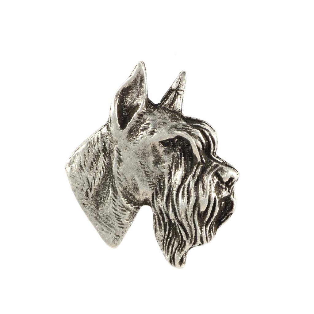 Schnauzer II - Dog brooch in a gift box, elegant pin, lapel pin for Art-Dog brand jacket