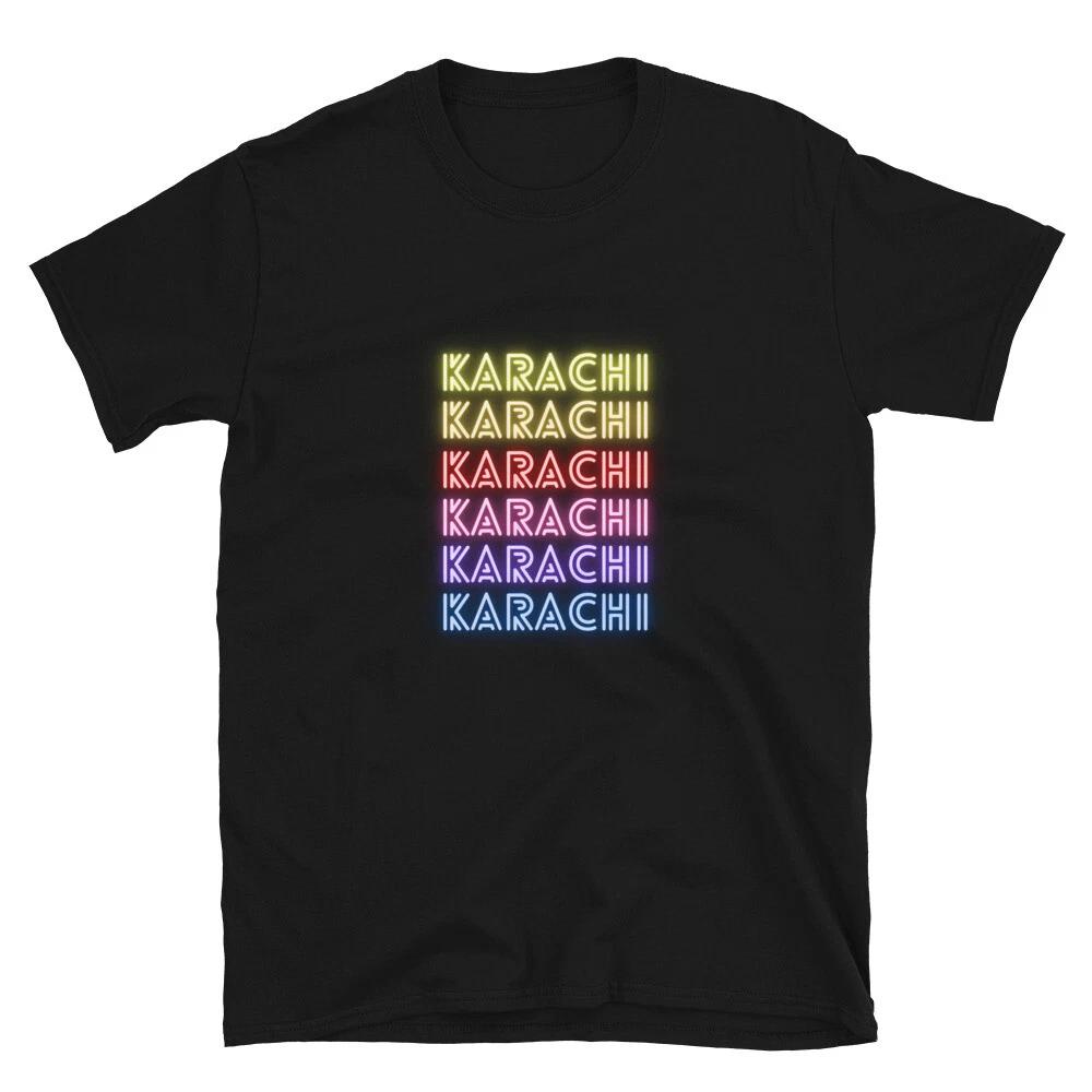 Karachi City Bright Graphic Design T-Shirt S