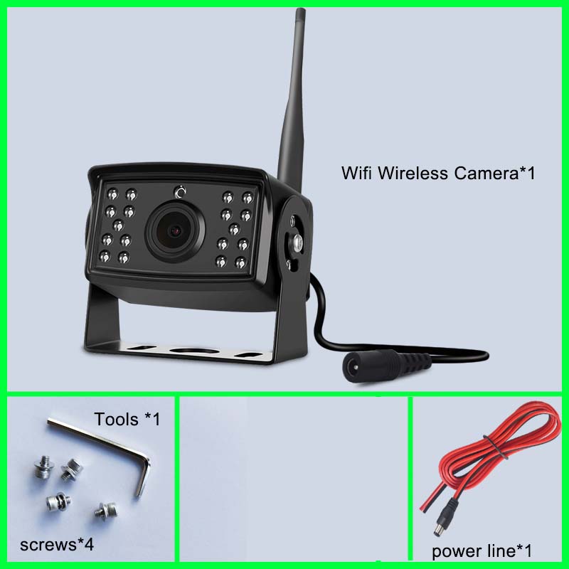 

WiFi HD Беспроводная Камера Заднего Вида для Транспортного Средства с Ночным Видением, для Автобуса, Фургона, Грузовика, Автодома, Автомобильный Видеорегистратор, Камера Переднего/Заднего Вида для Телефона iOS и Android