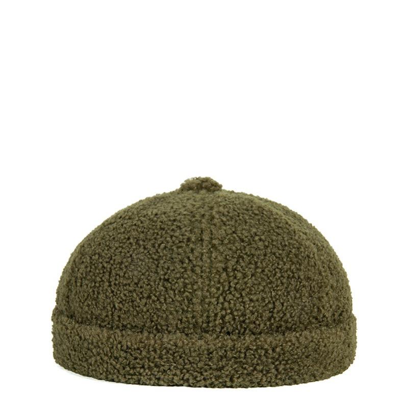 Spring and Autumn New Warm Lamb Fleece Trendy Men's and Women's Personalized Landlord Hat Fashion Versatile Melon Vest Hat