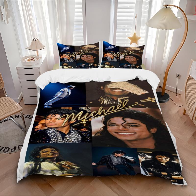3Pcs Michael Jackson Collage Bedding Sets For All Sizes New 3D Printed Bed Cover Comforter Duvet Cover Pillowcase Bedroom Decoration
