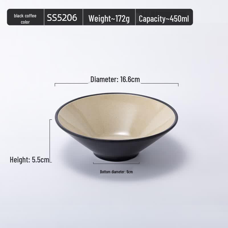 Nordic Melamine Conical Ramen Bowl