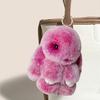 Handmade Soft Plush Bunny Keychain with Tin Box Fluffy Cute Bunny Pom Pom Charm Stuffed Animal Keyring for Easter Birthday Gift