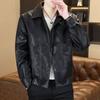 New Casual Motorcycle Men's Leather Jacket New Trendy Fashion Warm Autumn Leather Jacket