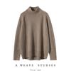 Women's Thick Wool Turtleneck Sweater - Loose Fit, Plus Size, Autumn/Winter Trendy Style.