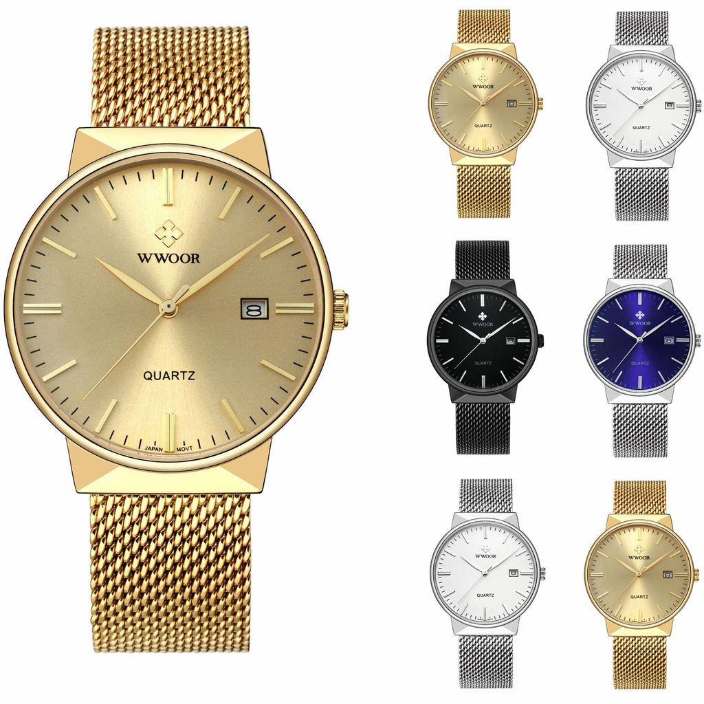 Vanntett lysende løpevekkerklokke for menn