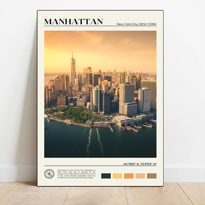 New York Reise Landschaft Poster Catskill Mountains Central Park Hudson Valley Leinwandgemälde Wandkunst Bild Büro Heimdekor
