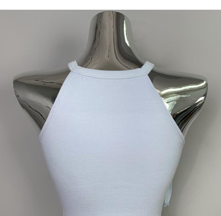 Korean Off-Shoulder Lace-Up Halter Slimming Tank for Women
