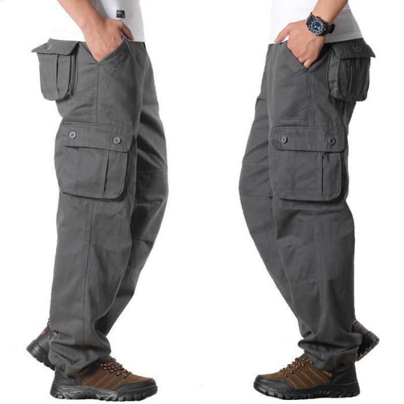 American Retro-Style Trendy Outdoor Workwear Casual Pants For Men, Loose, Durable, Straight-Cut, Multi-Pocket, Versatile Long Pants