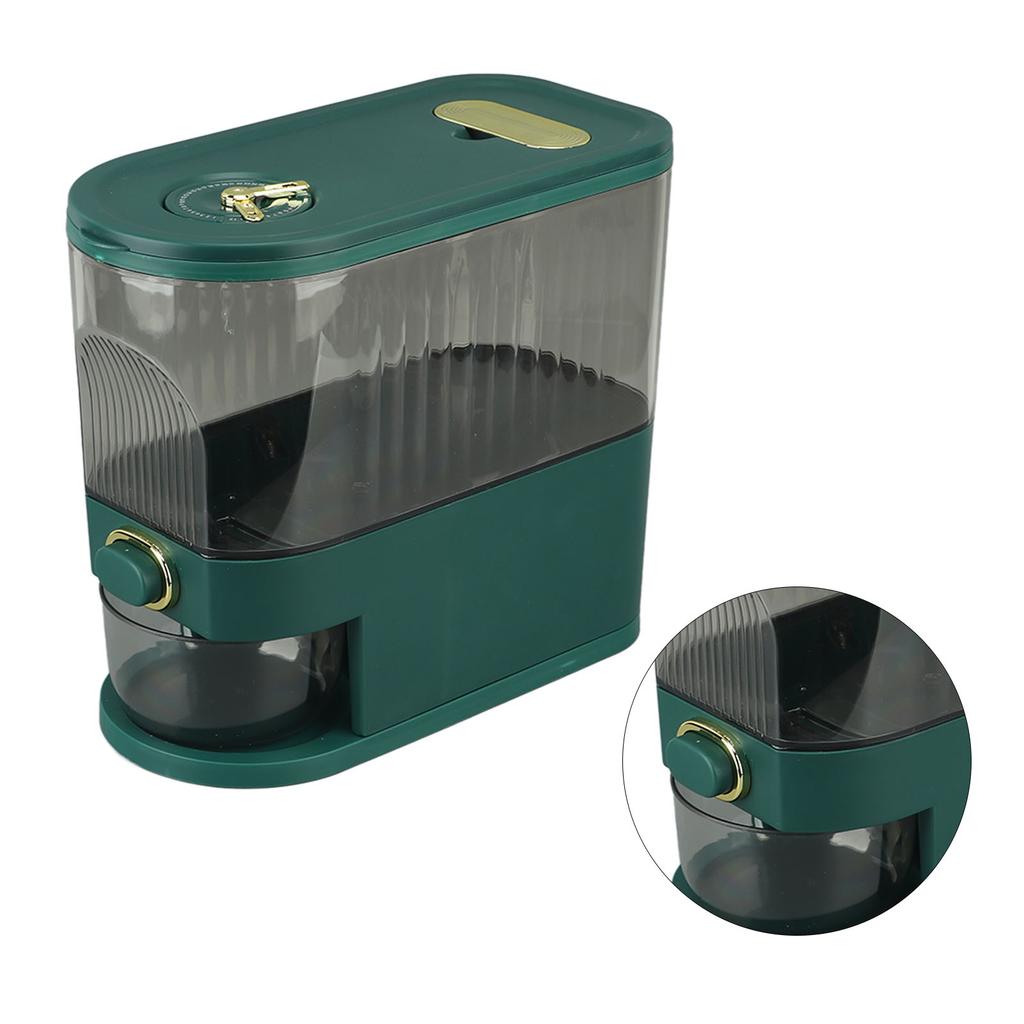 Rice Dispenser PET PP Sealed Grain Bucket Dry Food Storage Container with Measuring Cup for Kitchen