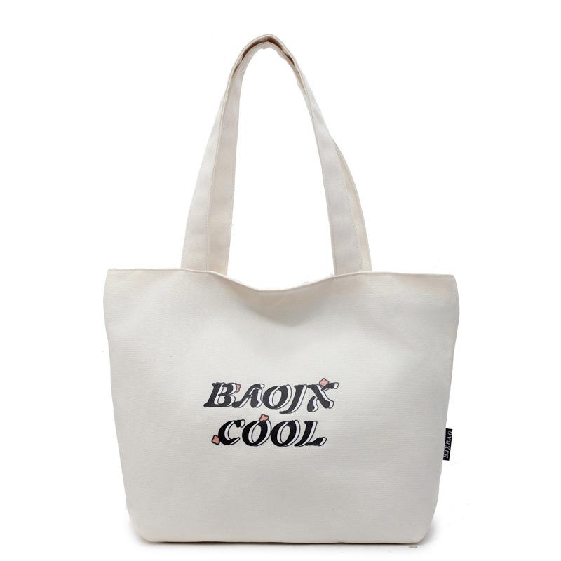 Large capacity bag women's new high-end embroidered shoulder bag canvas commuter tote women's bag