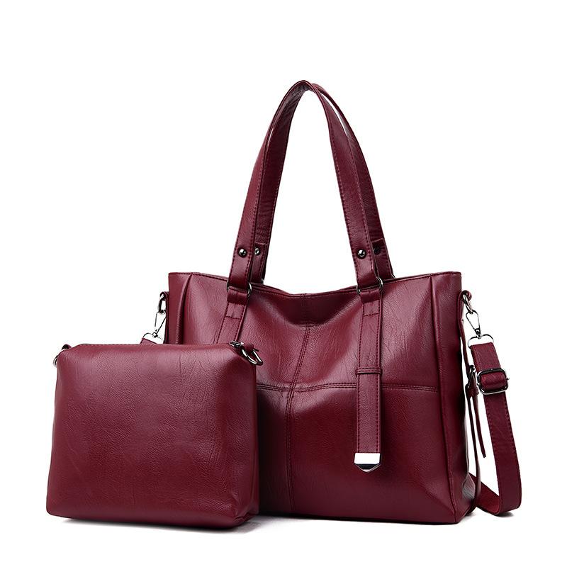 

Fashion versatile tote bag shoulder bag messenger bag бордовий
