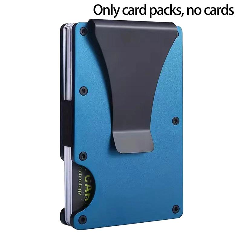 Minimalistisk pung til mænd og kvinder - Slank RFID-pung, Ridsefast, Kreditkortsholder & Pengesnip, Let aftagelige penge