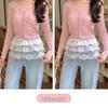 Lace Hem Layered Sweatshirt Skirt - Versatile White Short Skirt & Outerwear Piece