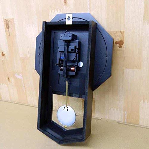 Santeru Wall Clock, Brown, 400 X 260 X 70mm, Standard Radio-Controlled Pendulum Clock (Octagonal), Roman Numerals, SR07-R